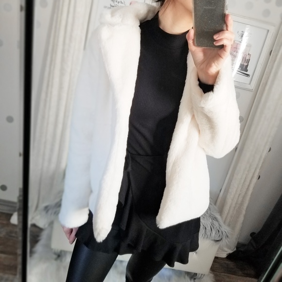 Fall Black Ribbed Knit Ruffle Dress Wrap Tunic Top Women’s Tops Clothes - Picture 9 of 10